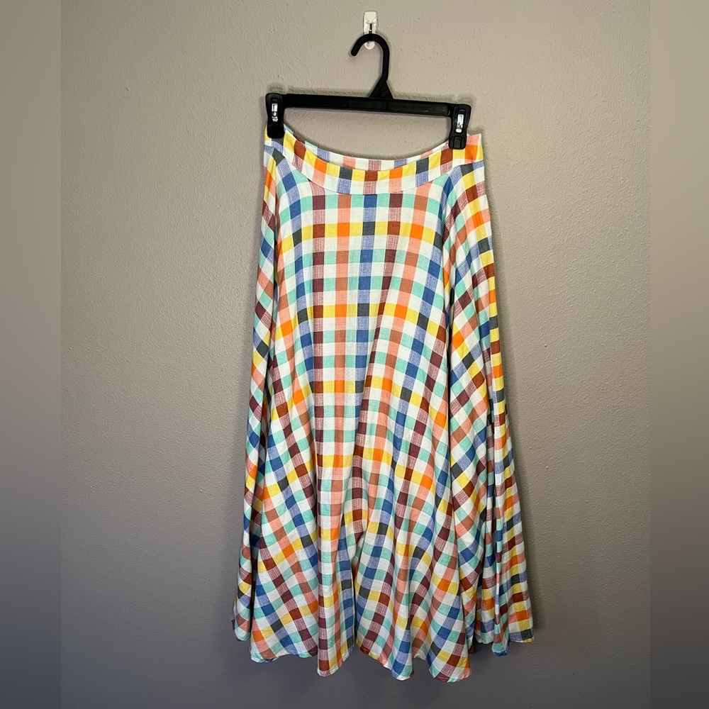 Maeve by Anthropologie Plaid Multi Colored Skirt US Size 2 NWT